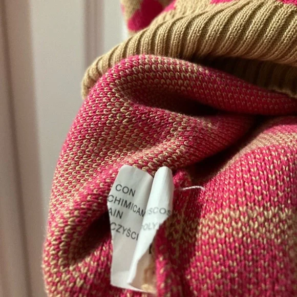 J.O.A. Anthropologie Pink Leopard Tan Short Sleeve Knit Sweater Top L - Picture 9 of 9